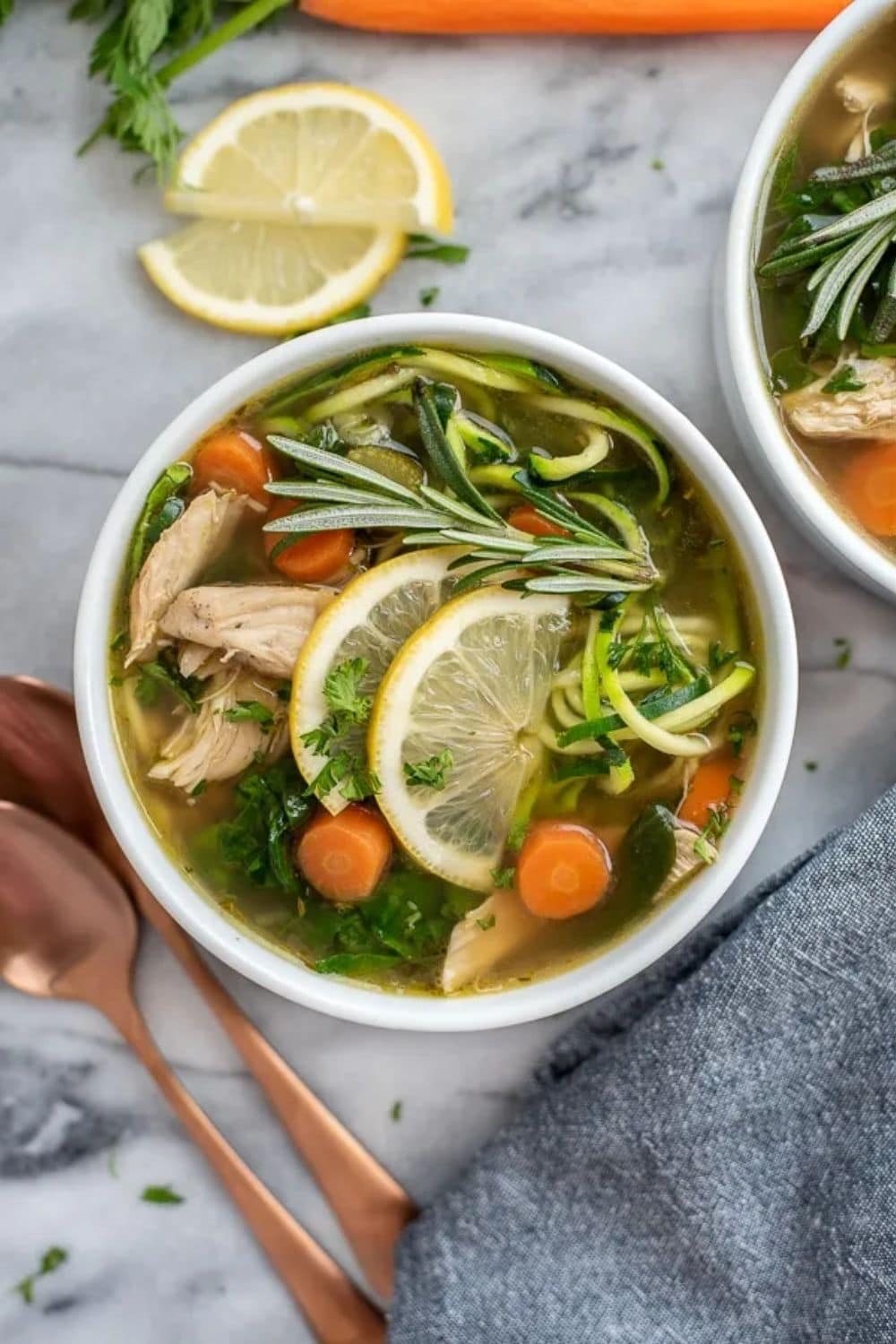 Lemon-Zested Chicken and Zucchini Soup