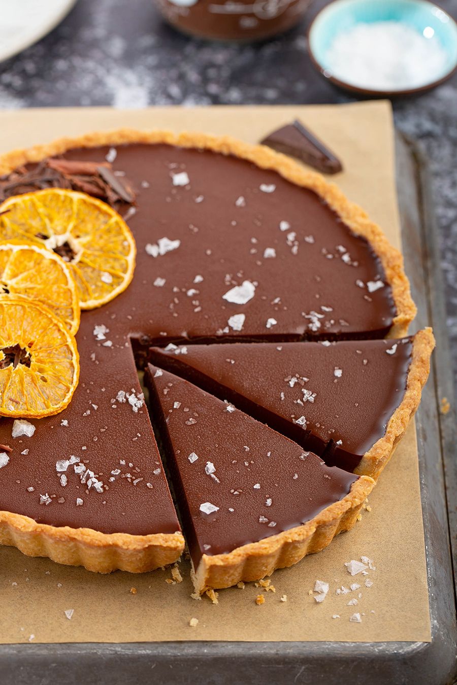 Citrus-Infused Dark Chocolate Tart