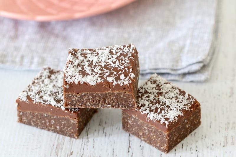 No-Bake Milo Chocolate Slice with Coconut