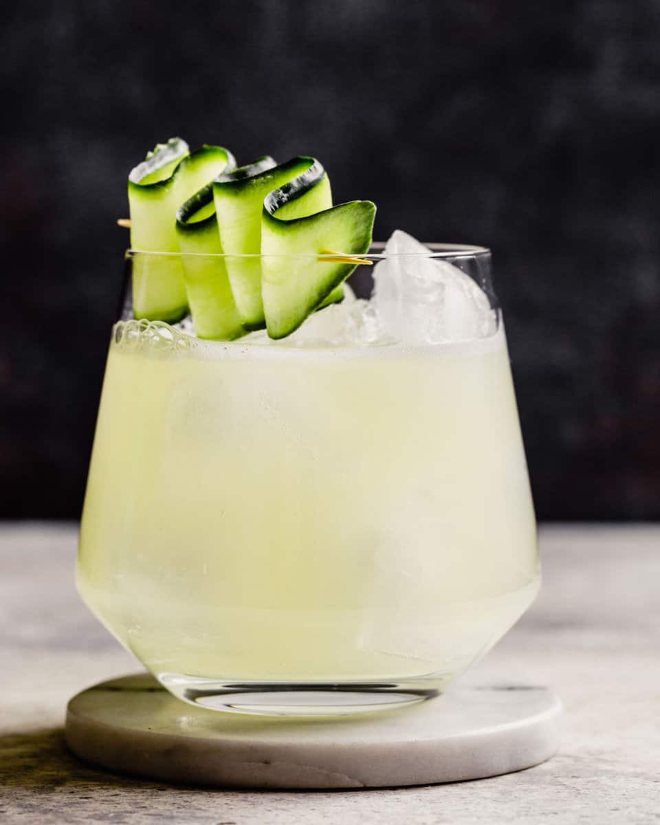 Herb-Infused Gin and Cucumber Stirred Martini