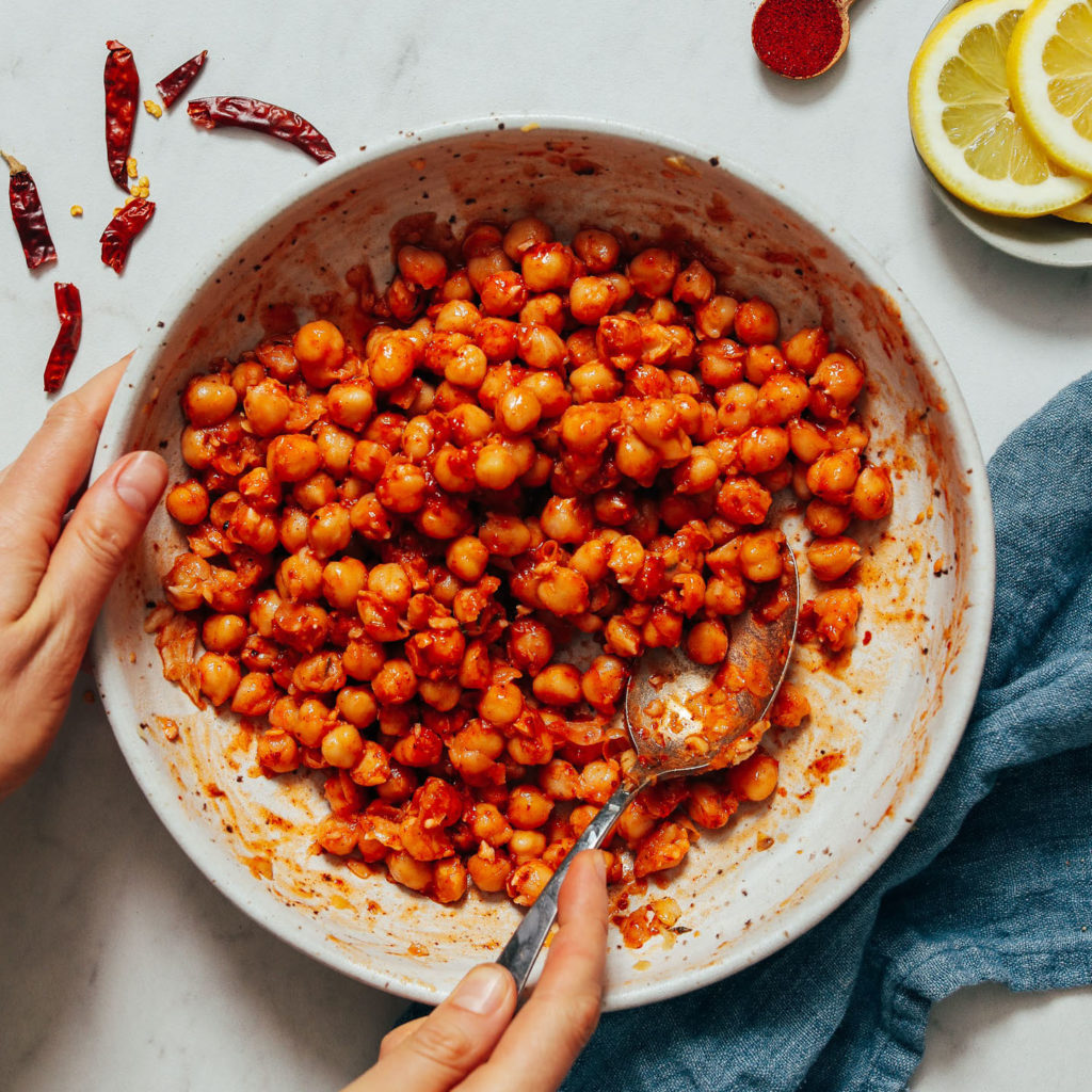 Harissa-Spiced Chickpea and Corn Salad