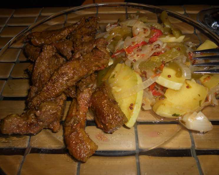 Berbere-Spiced Beef Tibs with Sautéed Peppers and Onions