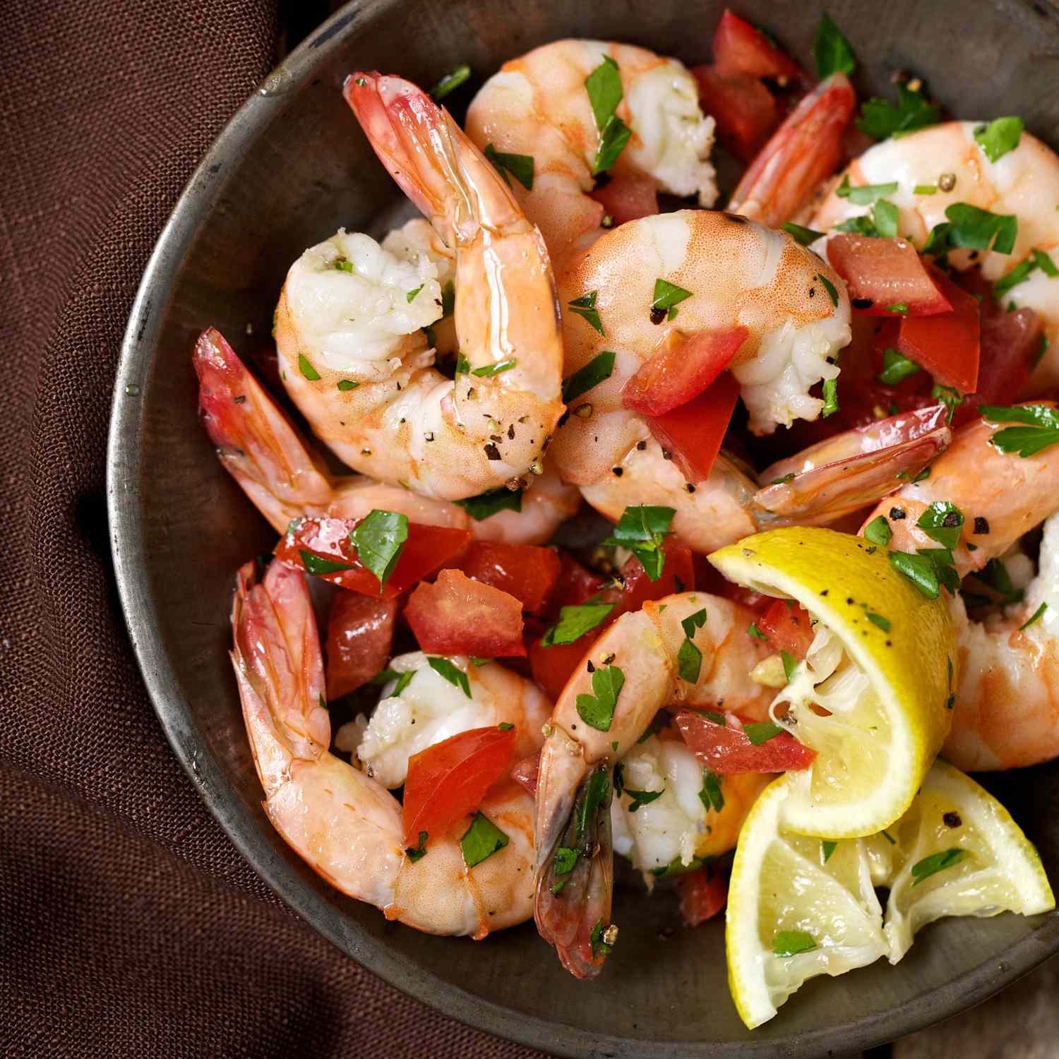 Herb-Infused Lemon Pasta with Shrimp and Cherry Tomatoes