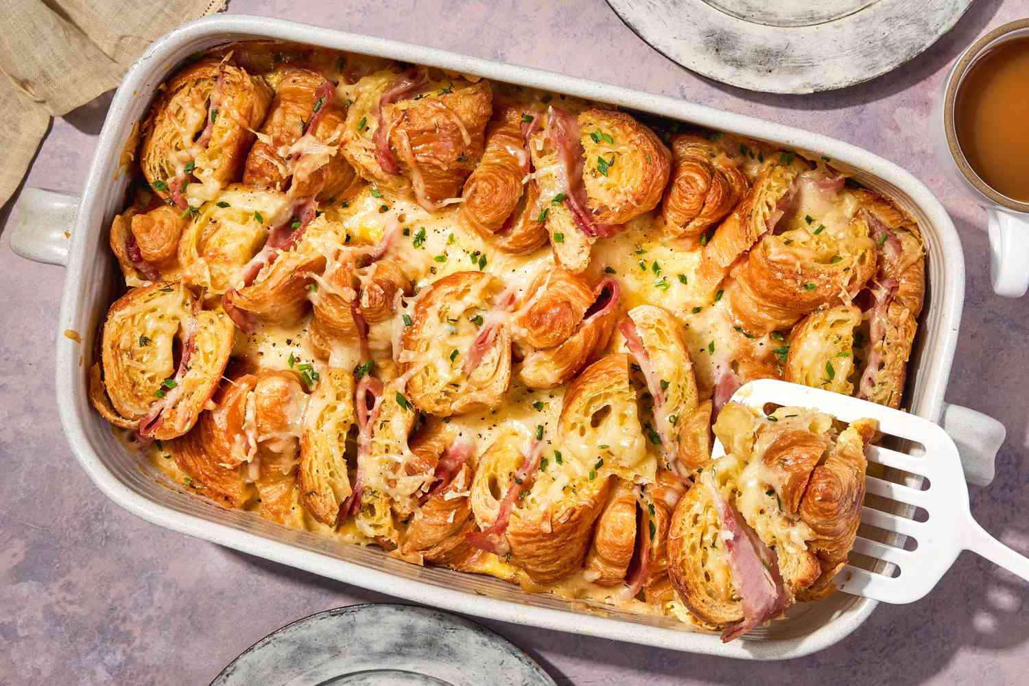 Egg and Cheese Croissant Casserole with Gruyère and Sumac