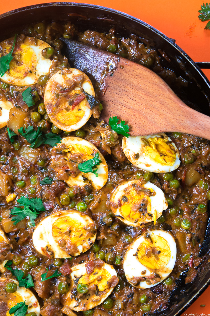 Goan Egg and Potato Roast with Mustard Seeds