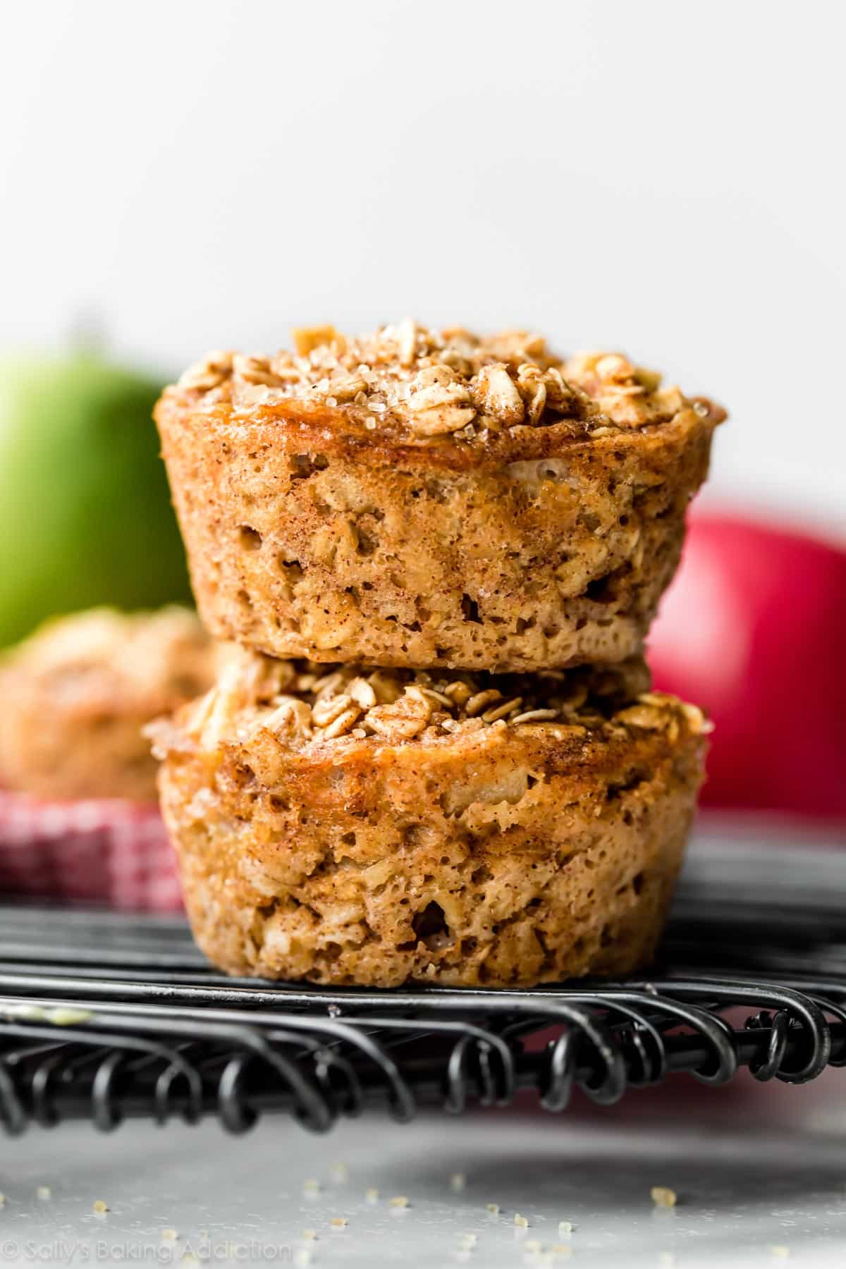 Half-Baked Cinnamon Apple Oatmeal Muffins