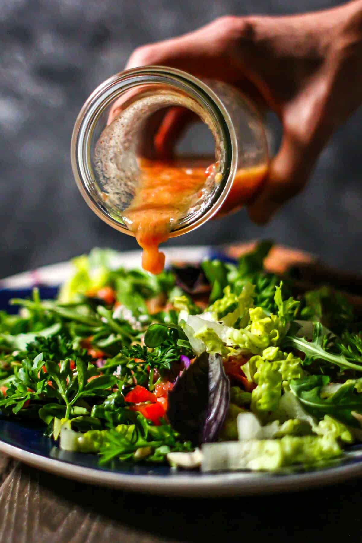 Aperol-Orange Vinaigrette with Heirloom Tomato Salad