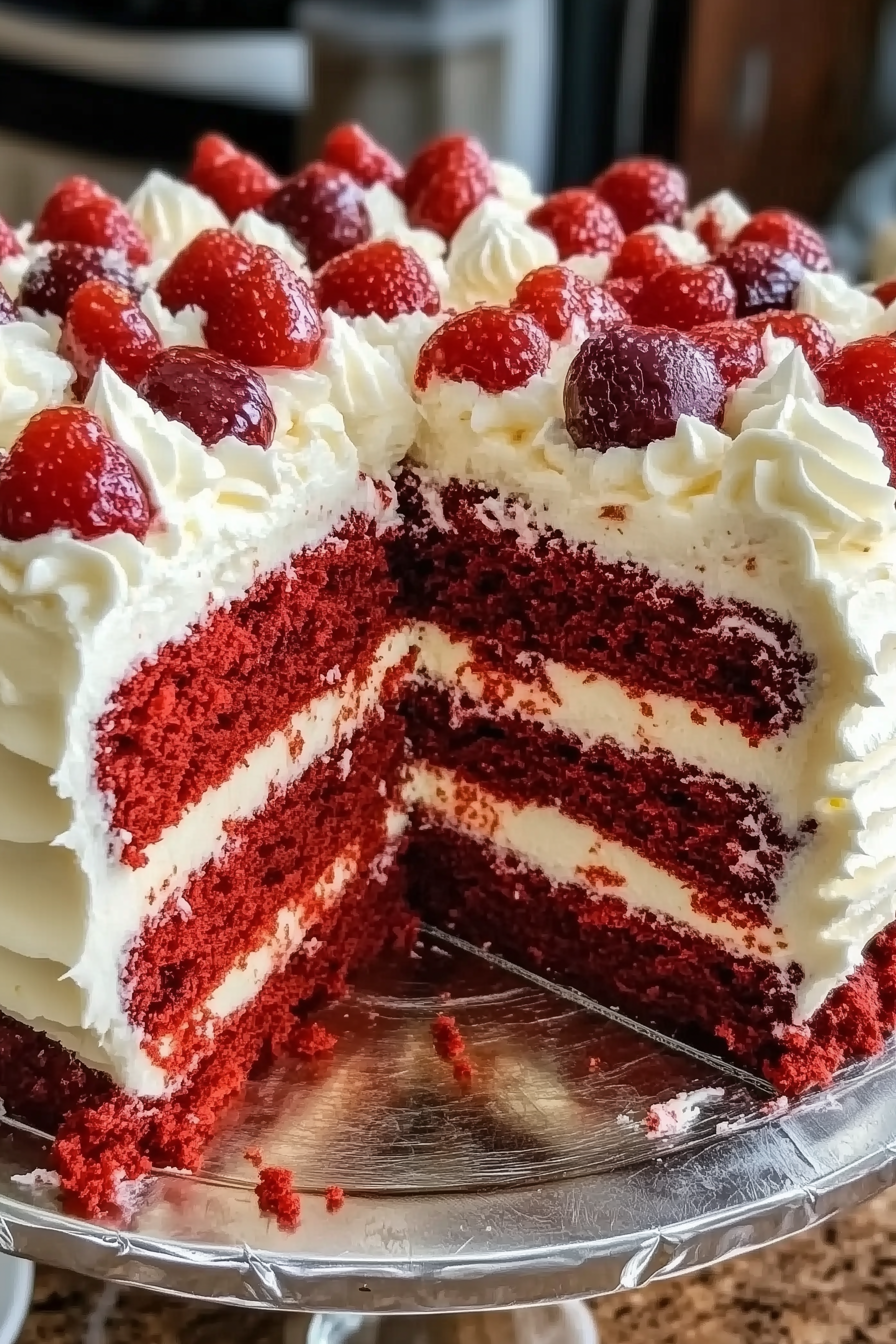 Slow-Roasted Red Velvet Cake with Cream Cheese Frosting