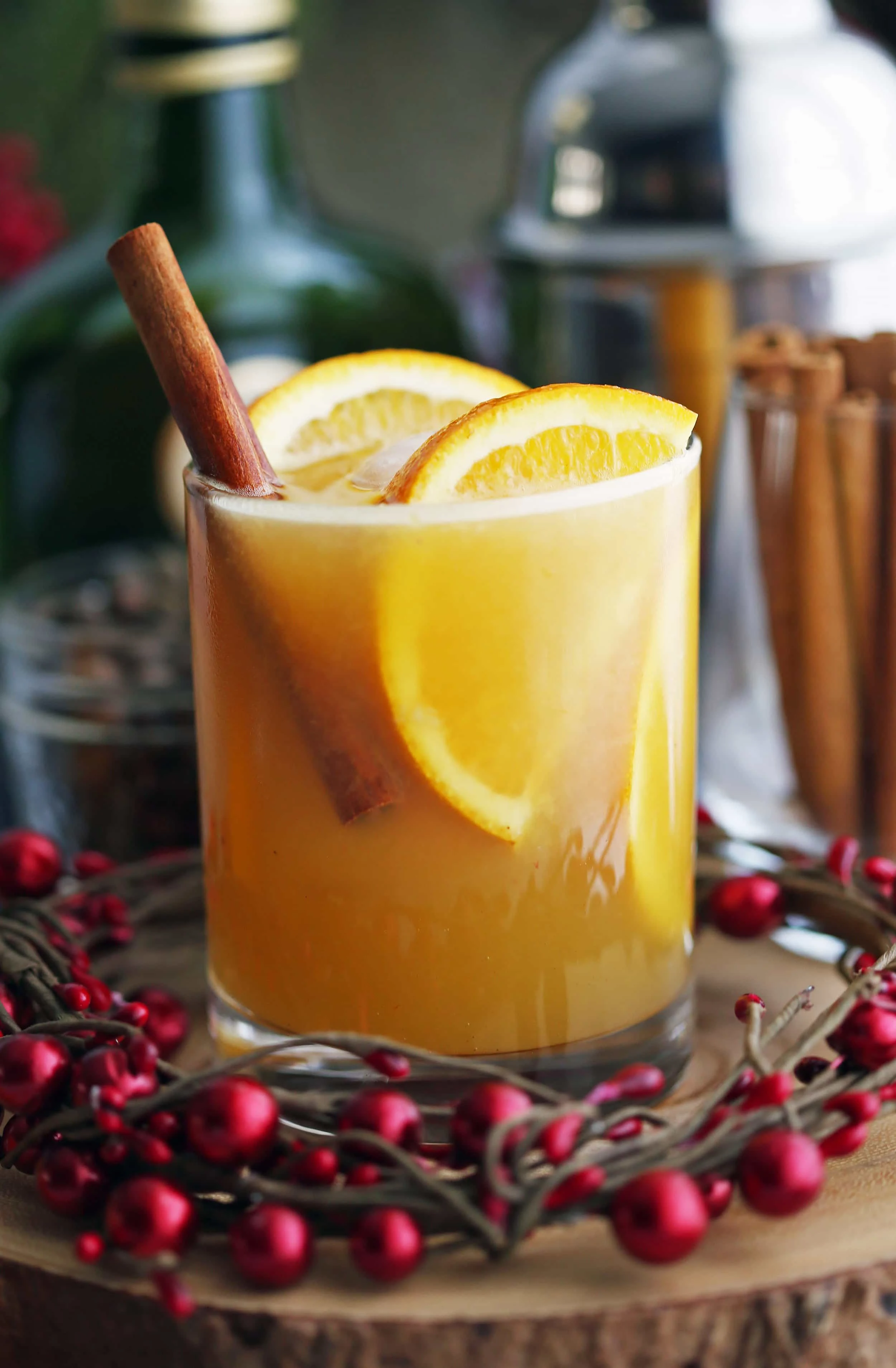 Spiced Orange Brandy Old Fashioned Cocktail