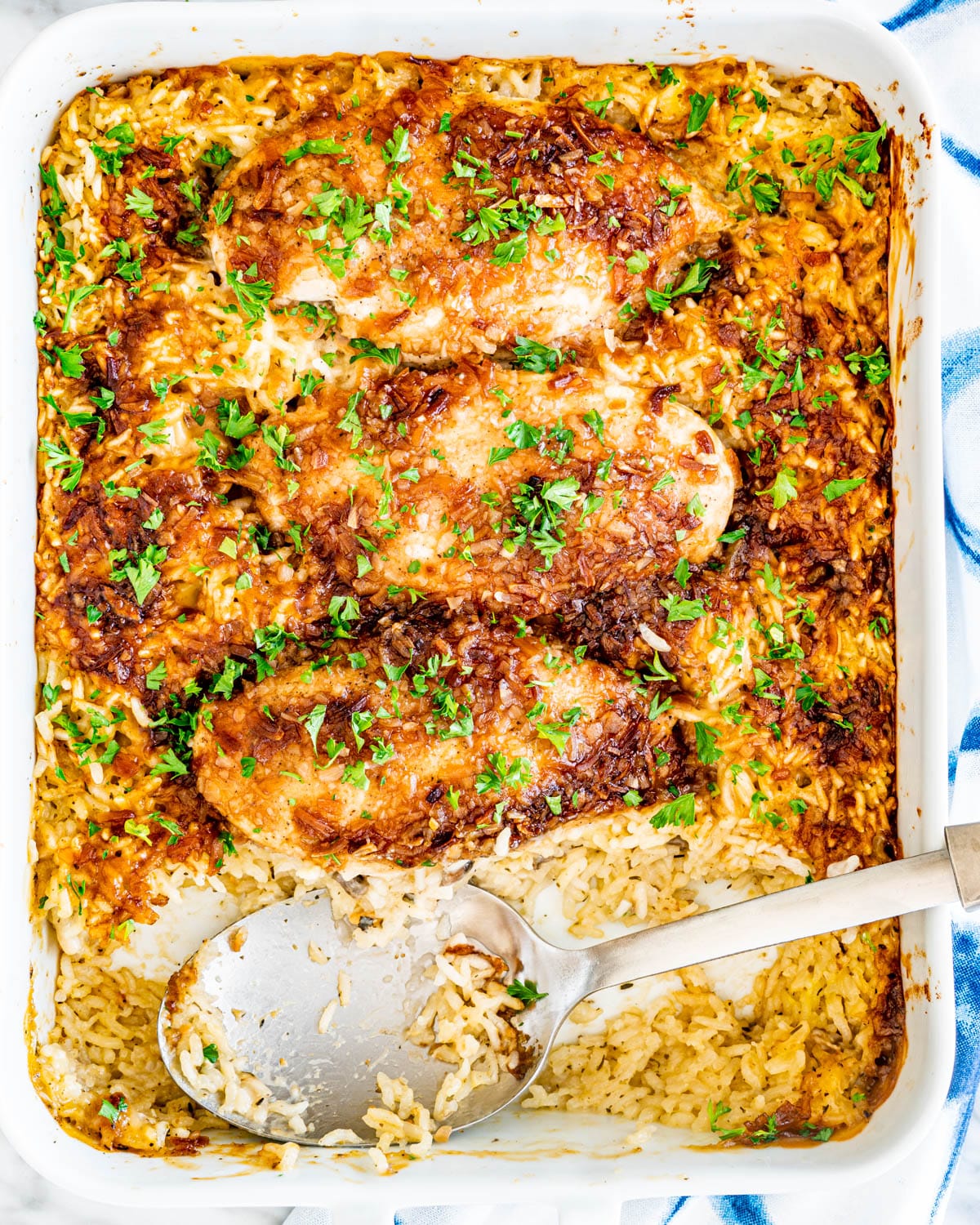 Simple No-Peek Chicken and Rice Casserole