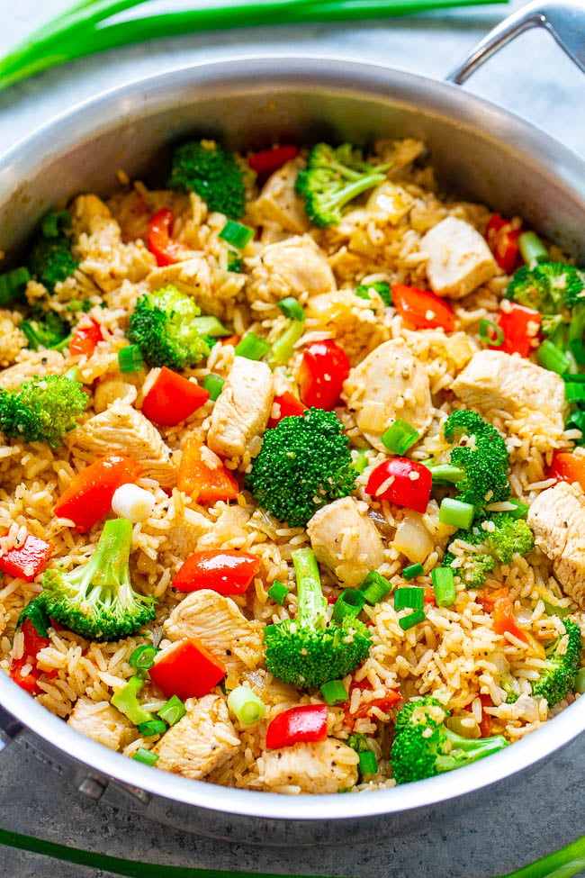 One-Pan Chicken and Vegetable Rice Skillet