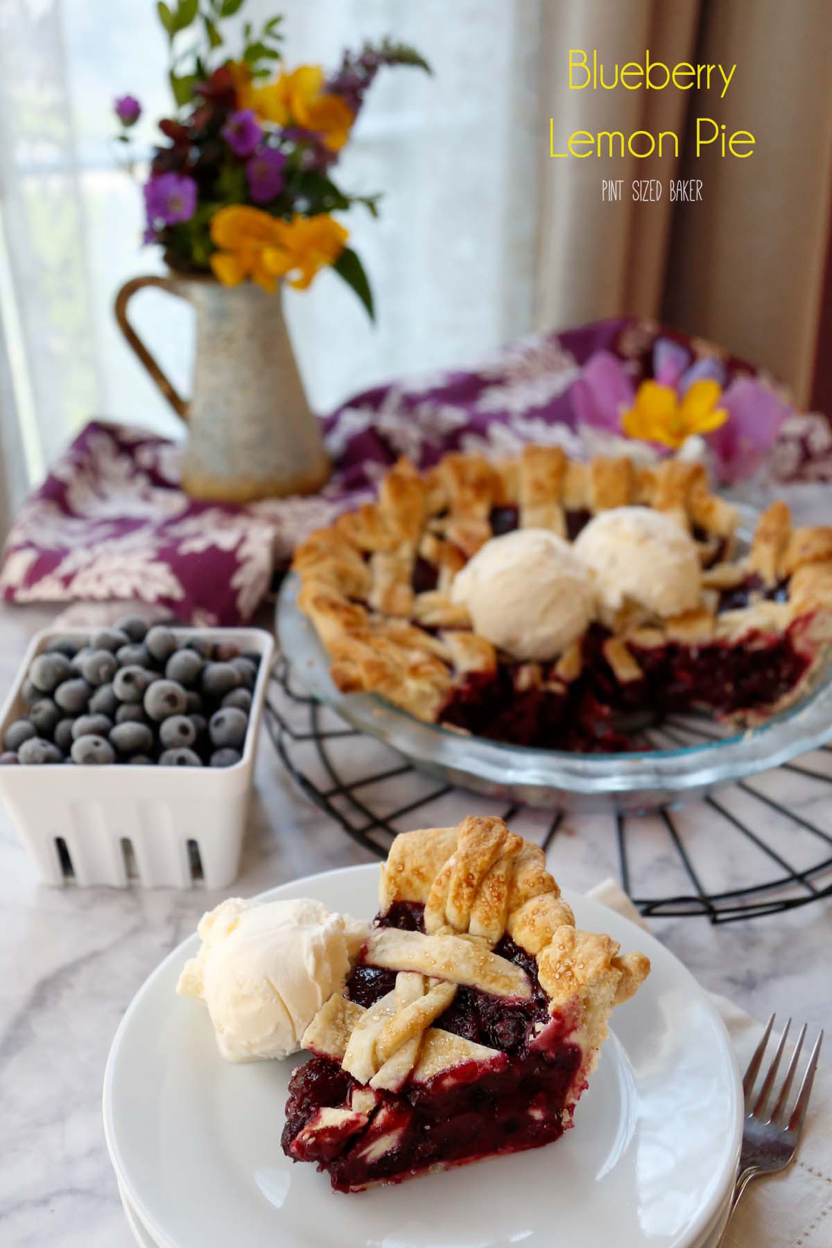 Sourdough Crust Blueberry Lemon Pie
