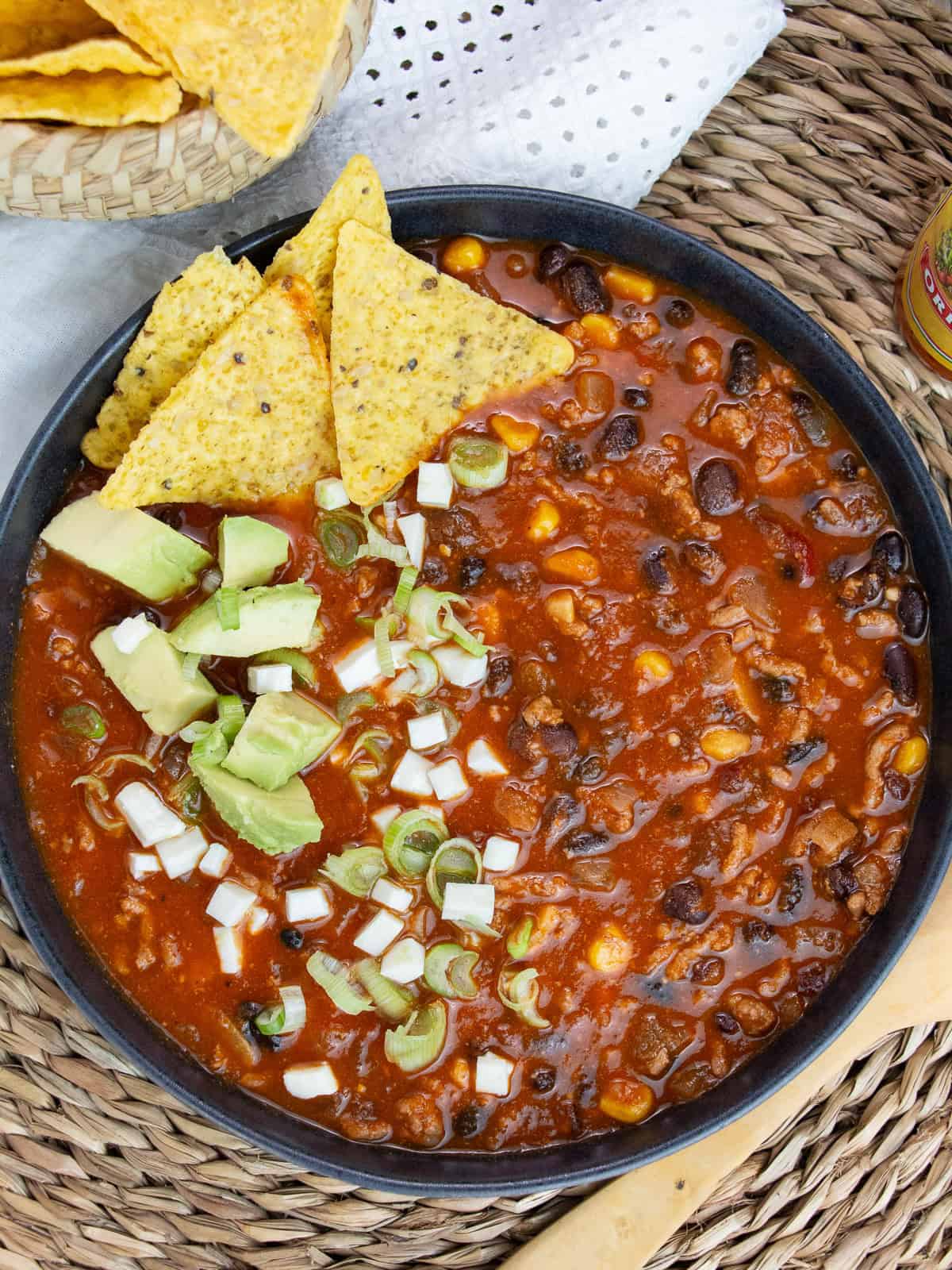 One-Pot Queso Taco Soup with Ground Beef