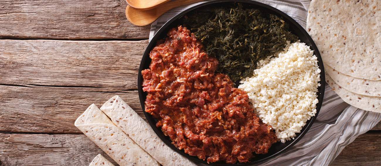 Seared Beef Kitfo with Ethiopian Collard Greens