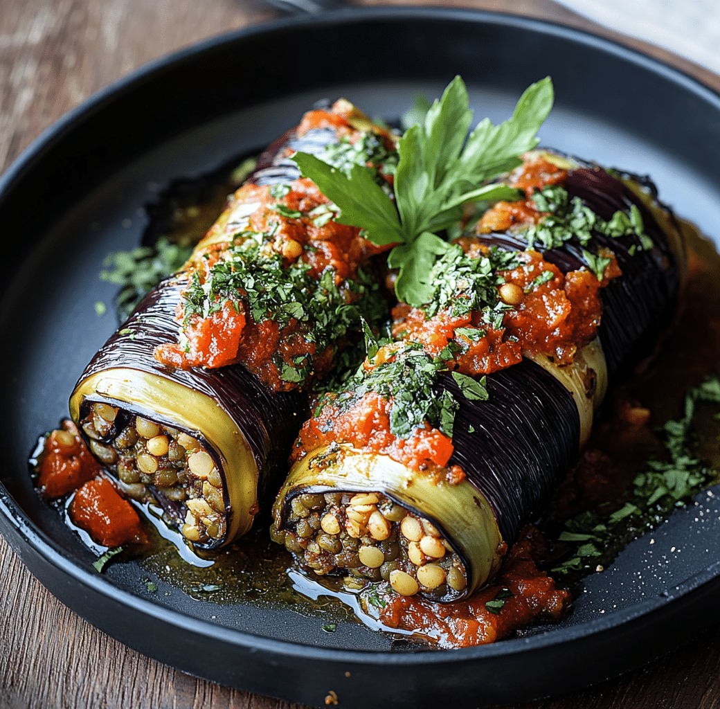 Grilled Aubergine Rolls Stuffed with Pisto and Manchego