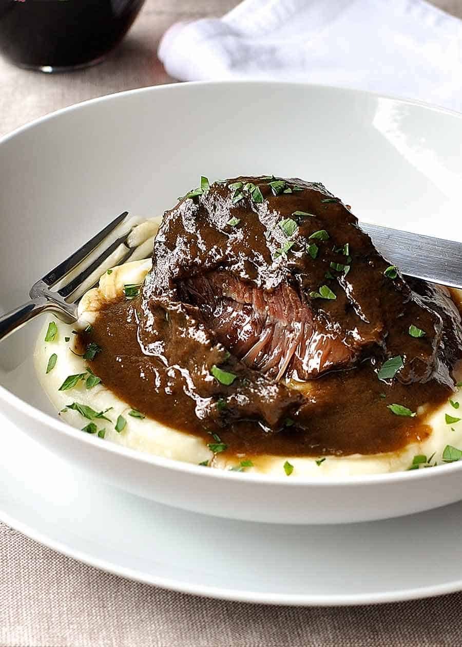 Slow-Cooked Australian Beef Cheeks with Red Wine Jus