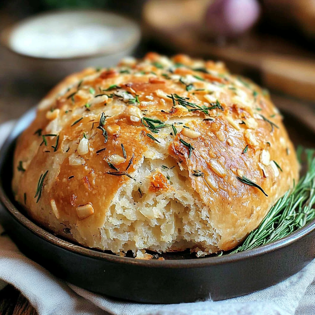 Baked Golden Damper with Garlic and Rosemary