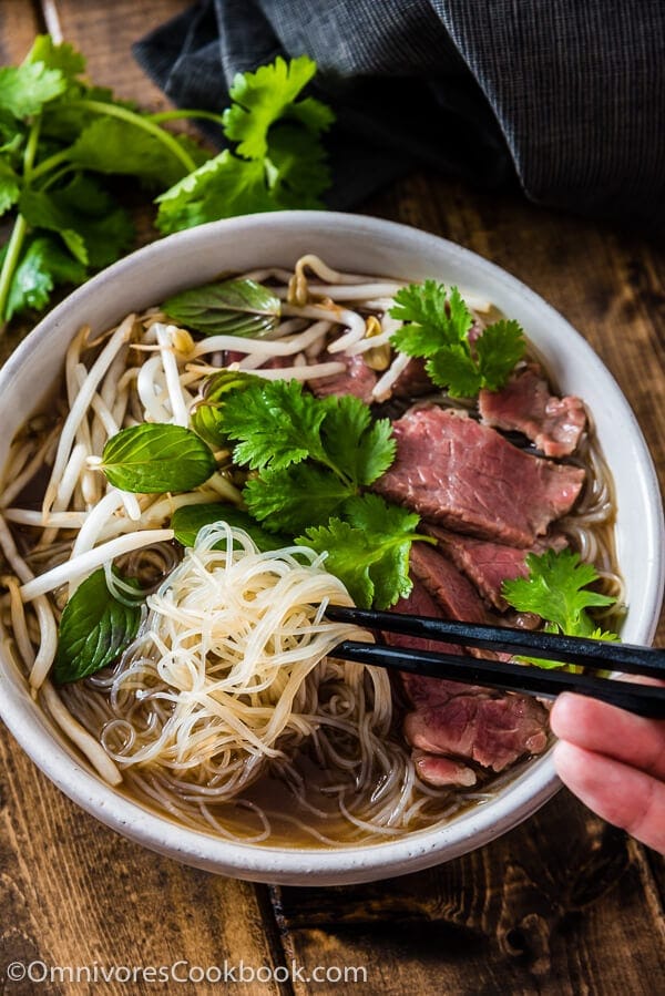 Vietnamese Pho-Style Rice Noodle Soup
