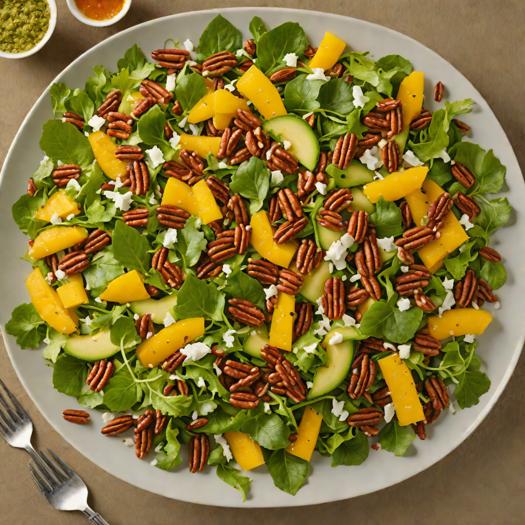 Spiced Texas Pecan and Poblano Salad with Citrus Vinaigrette