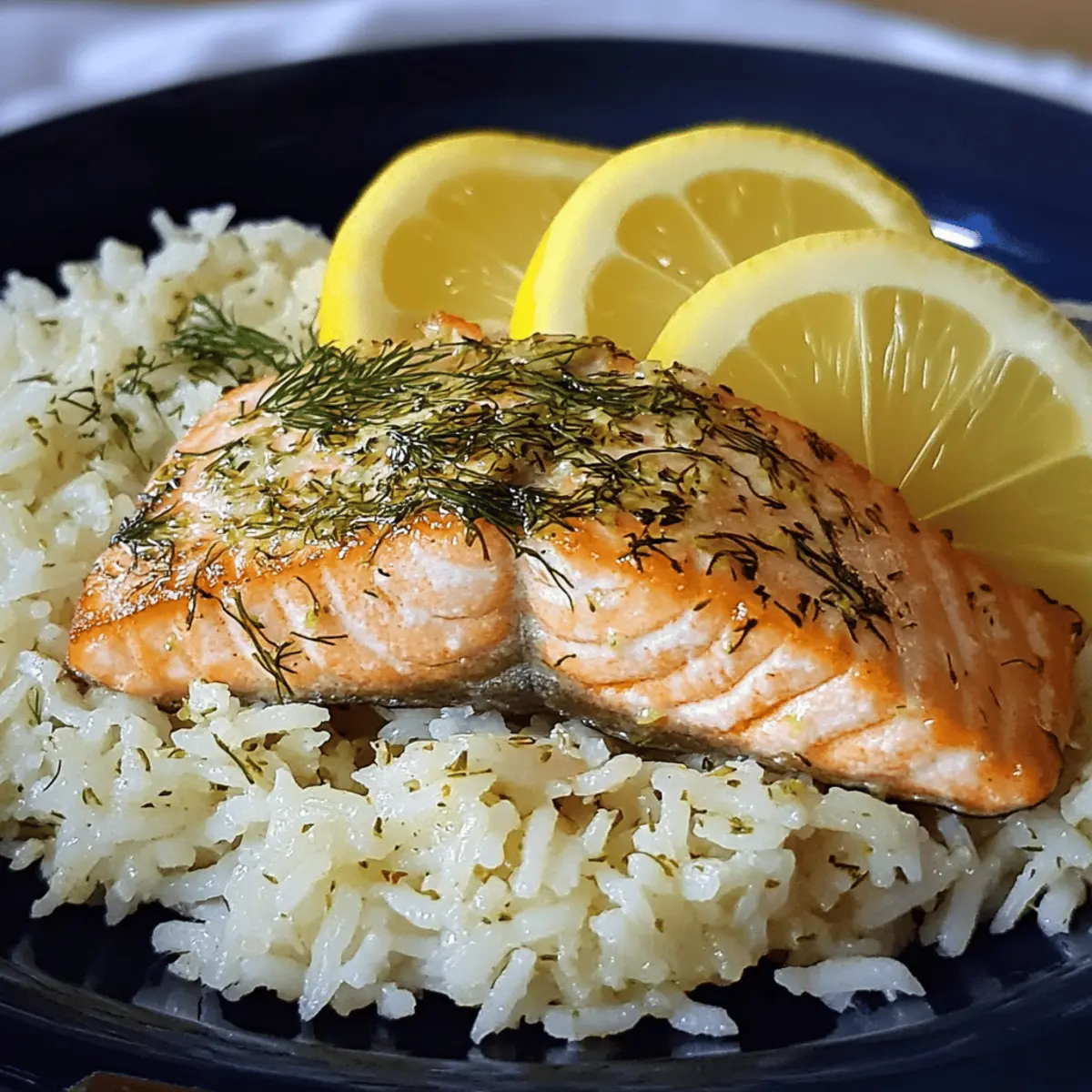Best-Kept Secret Lemon-Dill Salmon with Herb Rice