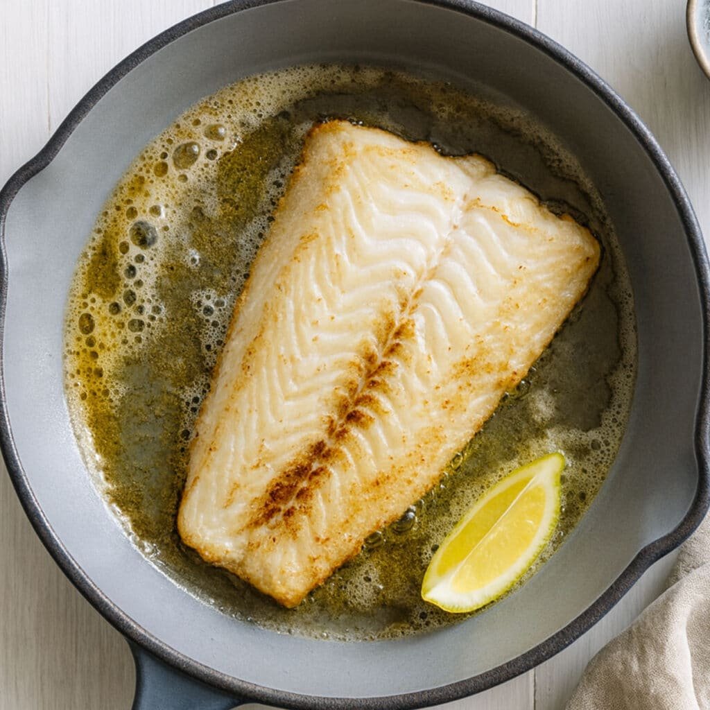 Pan-Fried Hoki with Lemon Garlic Butter and Fresh Parsley