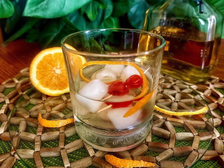 Herbal Tequila Old Fashioned with Rosemary
