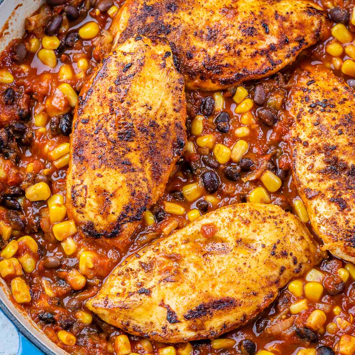 Sheet Pan Tex-Mex Chicken with Roasted Corn and Black Beans