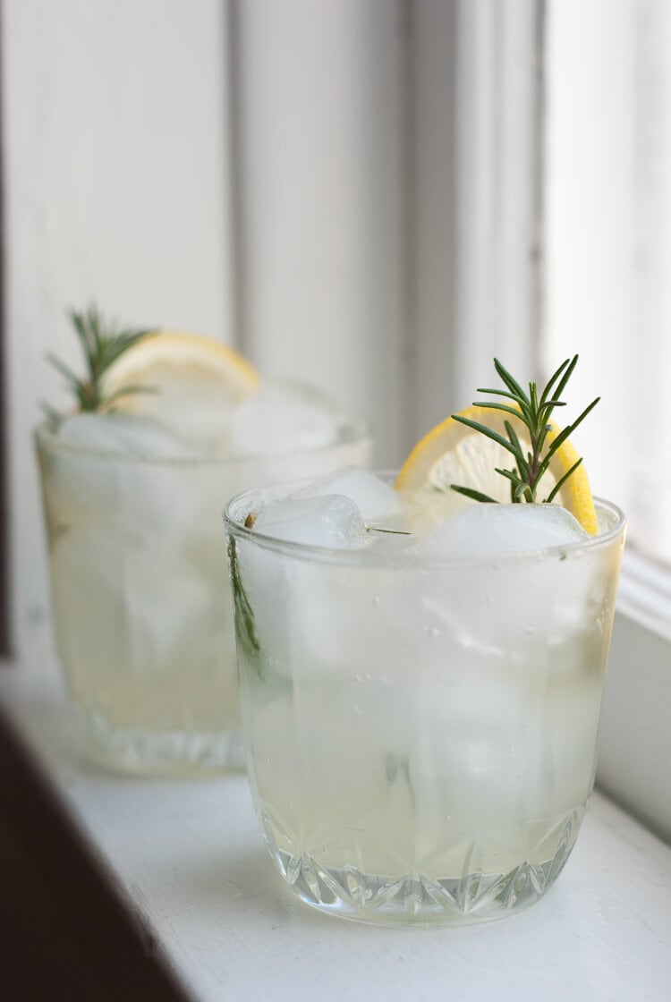 Citrus-Honey Infused Gin Cocktail with Rosemary