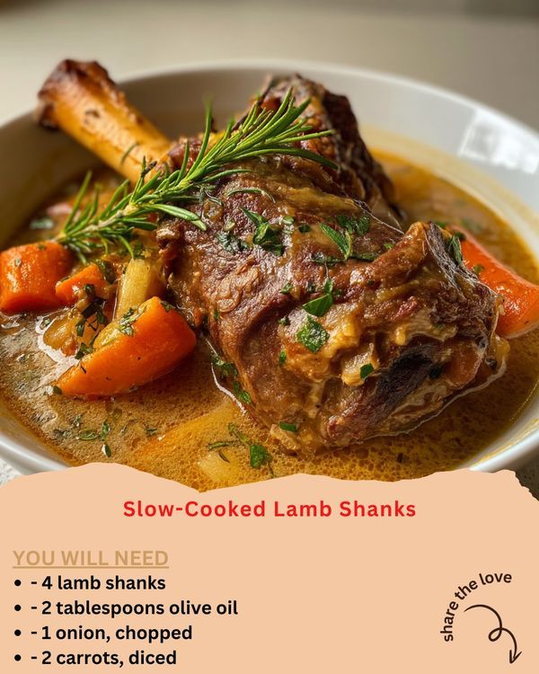 Slow-Cooked Lamb Shanks with Wattleseed and Macadamia Dust
