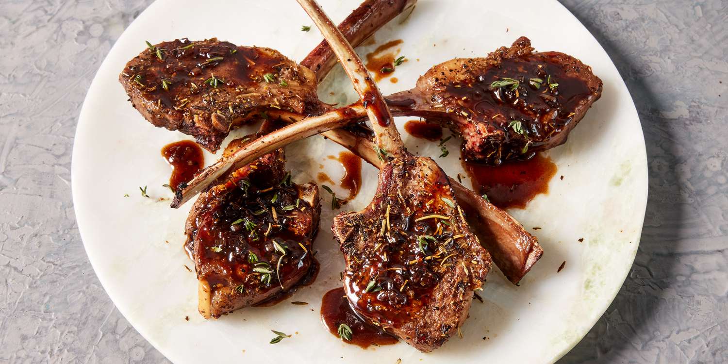 Sheet Pan Barbecue Lamb Chops with Roasted Vegetables