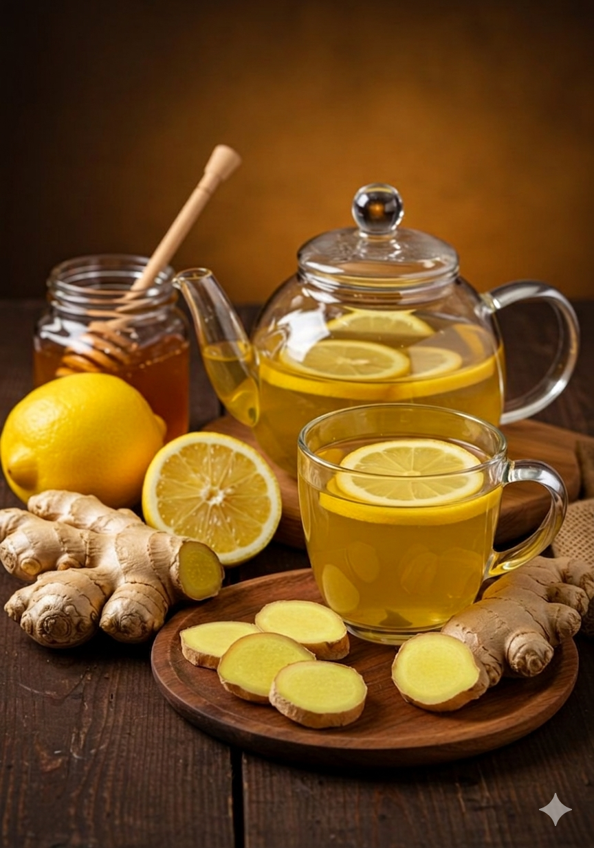 Honey-Ginger Sparkling Tea