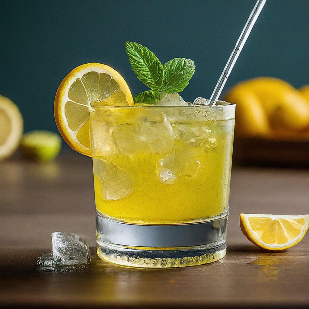 Shaken Citrus-Gin Refresher with Basil