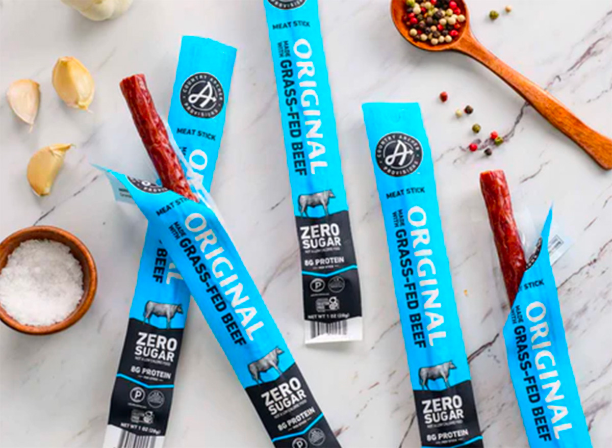Grass-Fed Beef Jerky Snack Sticks with Spicy Chipotle Glaze