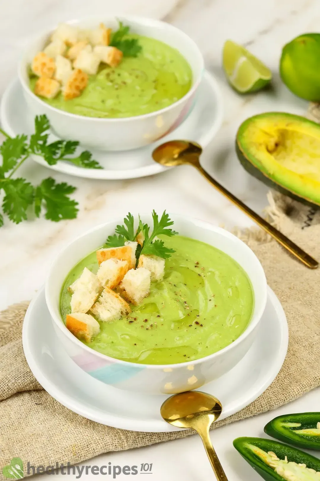 Creamy Avocado & Garden Vegetable Soup