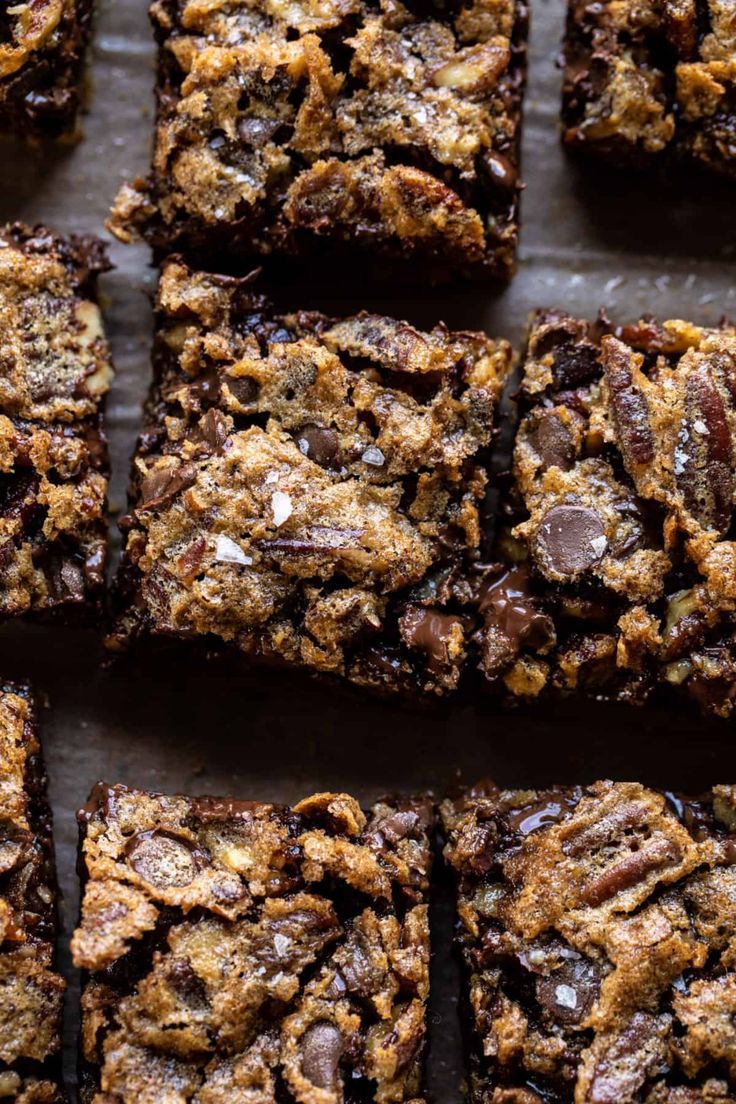 Maple Pecan Brownie Bars with Sea Salt