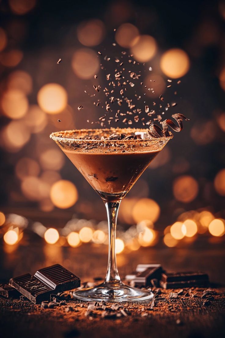 Smoked Chili Dark Chocolate Martini