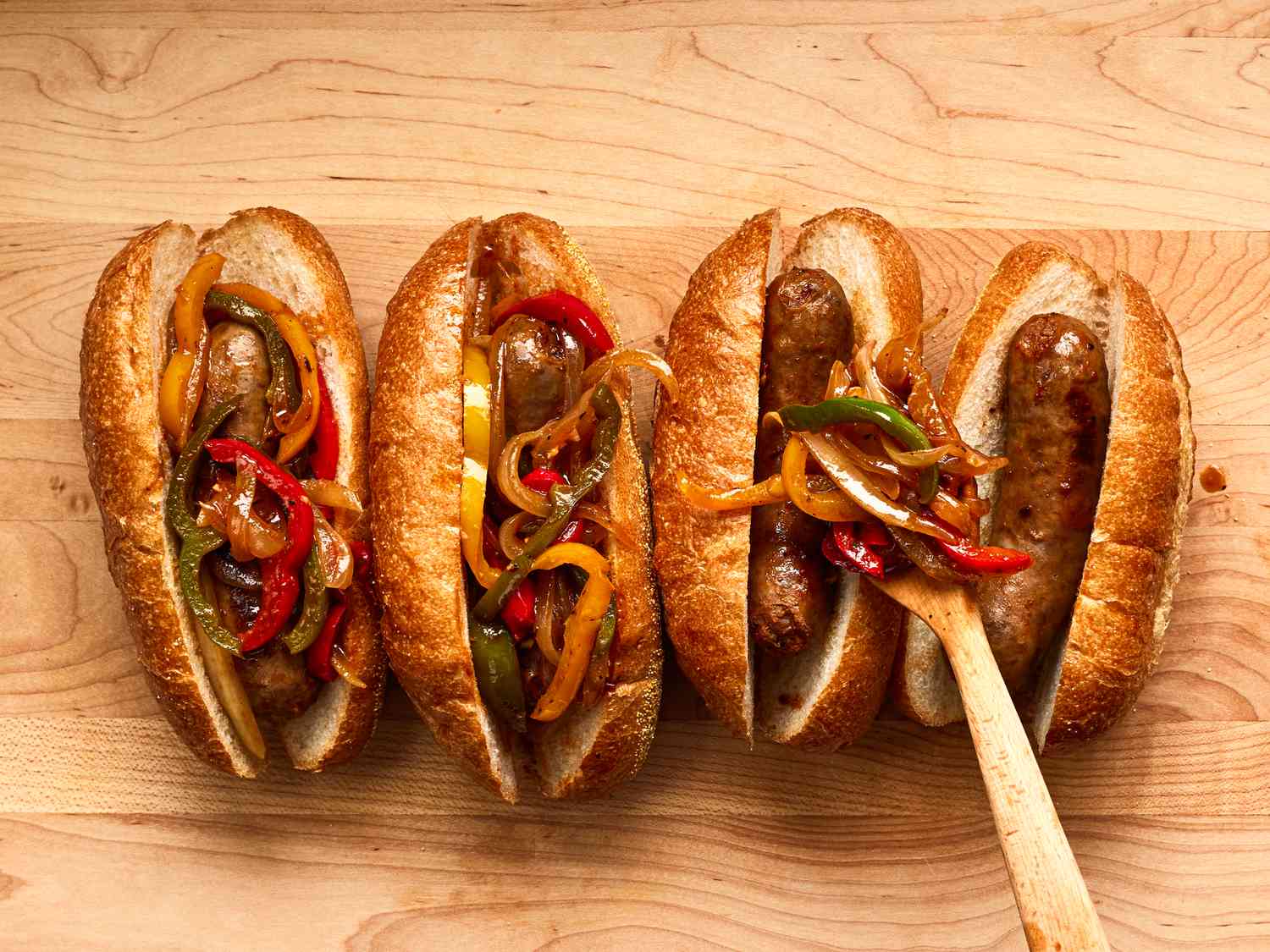 Patio-Style Grilled Sausage and Peppers Sandwich