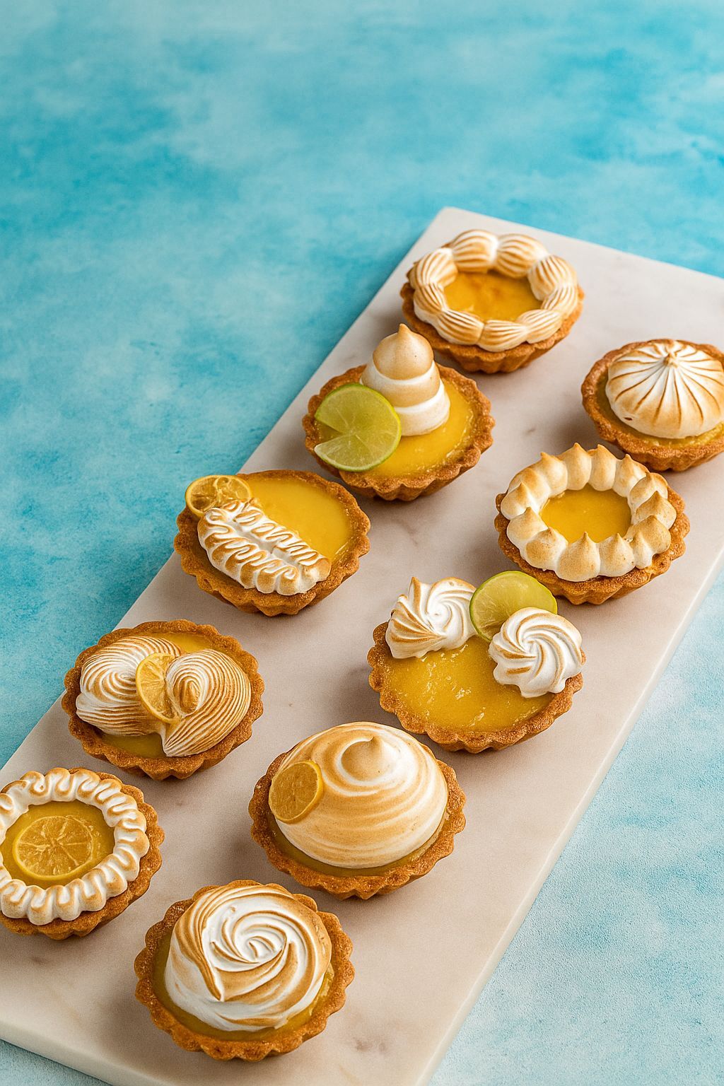 Mini Lemon Meringue Tartlets with Buttery Crust