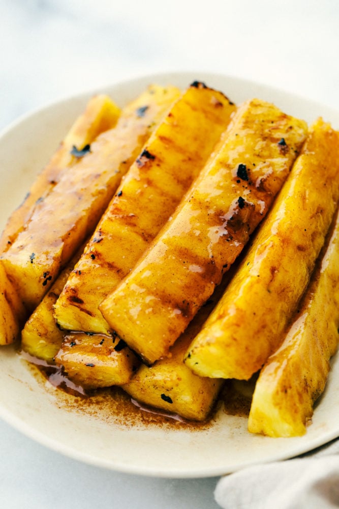 Sheet Pan Honey-Lime Grilled Pineapple with Cinnamon Sugar