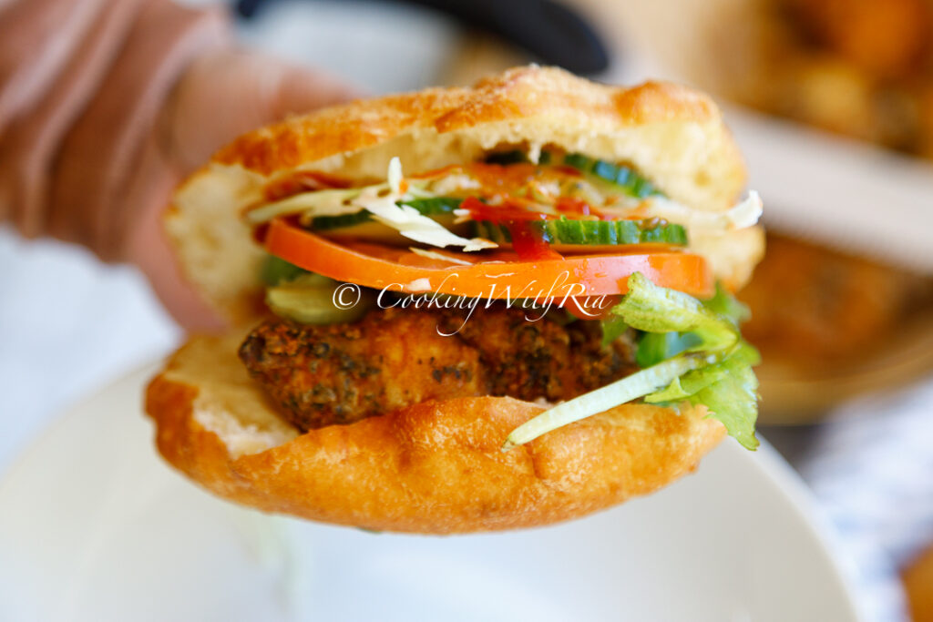 Bake and Shark Sandwich with Tamarind Sauce