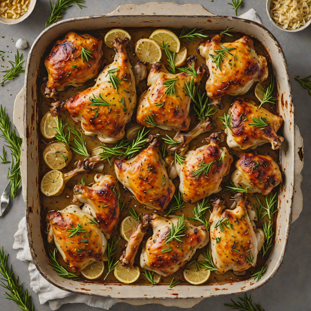 Italian Oven-Roasted Chicken Thighs with Garlic and Rosemary