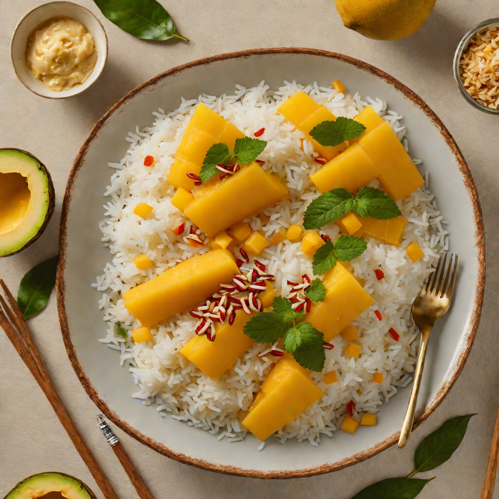Vegan Thai Mango Sticky Rice with Coconut Cream