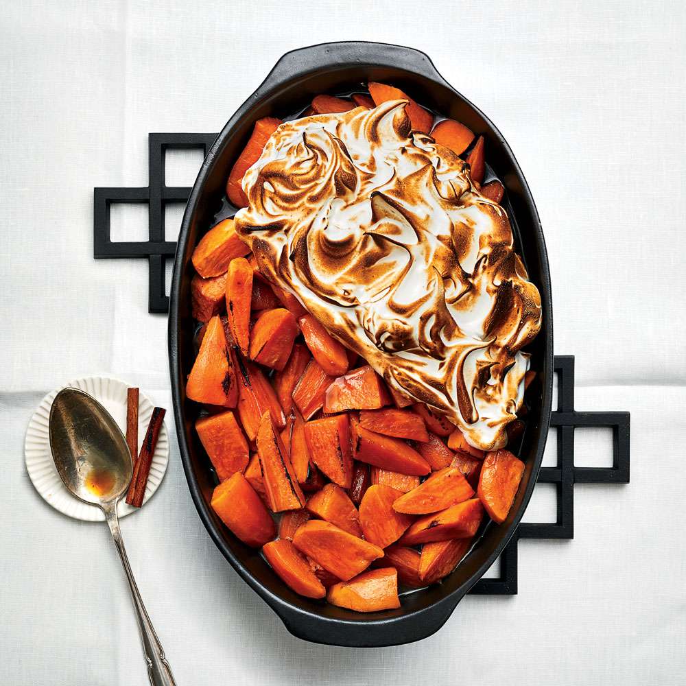 Cinnamon-Spiced Sweet Potato Pudding with Maple Drizzle