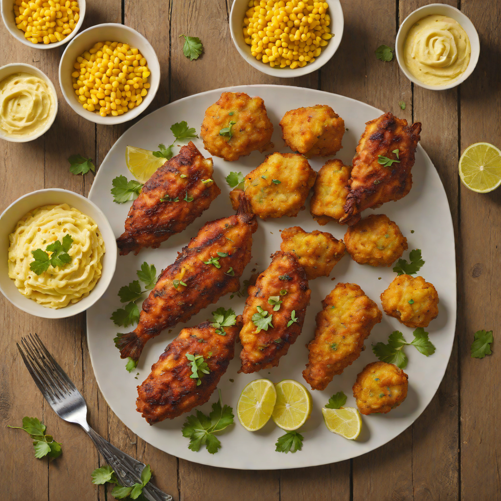 Grilled Cajun-Spiced Catfish with Sweet Corn Hush Puppies