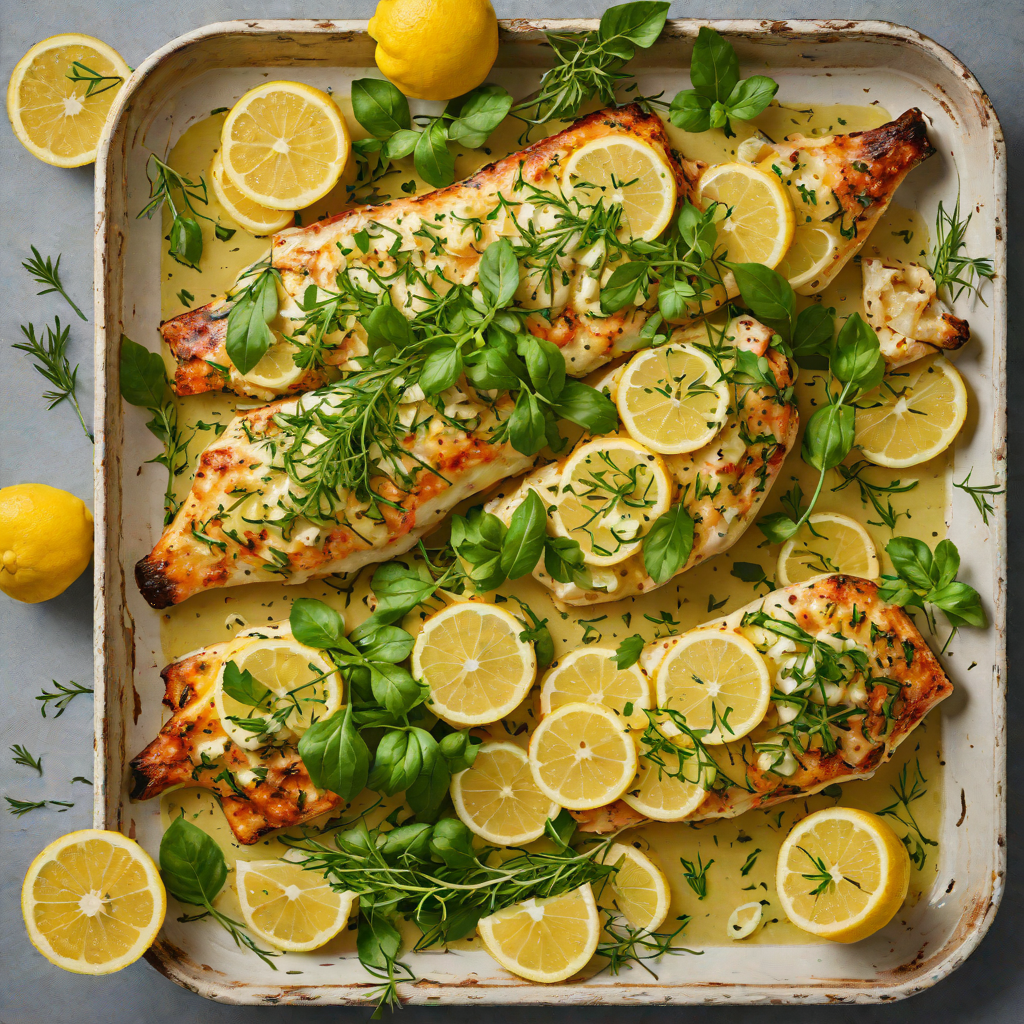 Oven-Baked Hoki with Lemon-Garlic Butter and Fresh Herbs