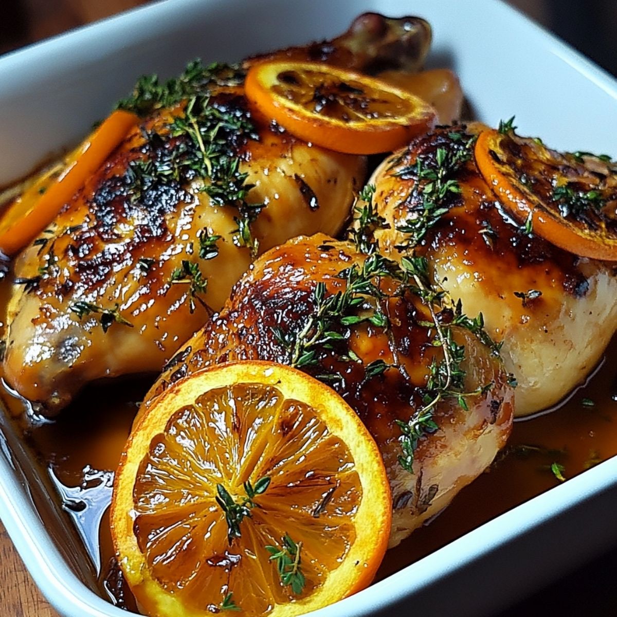 Orange-Zested Roasted Chicken with Bitter Herb Salad