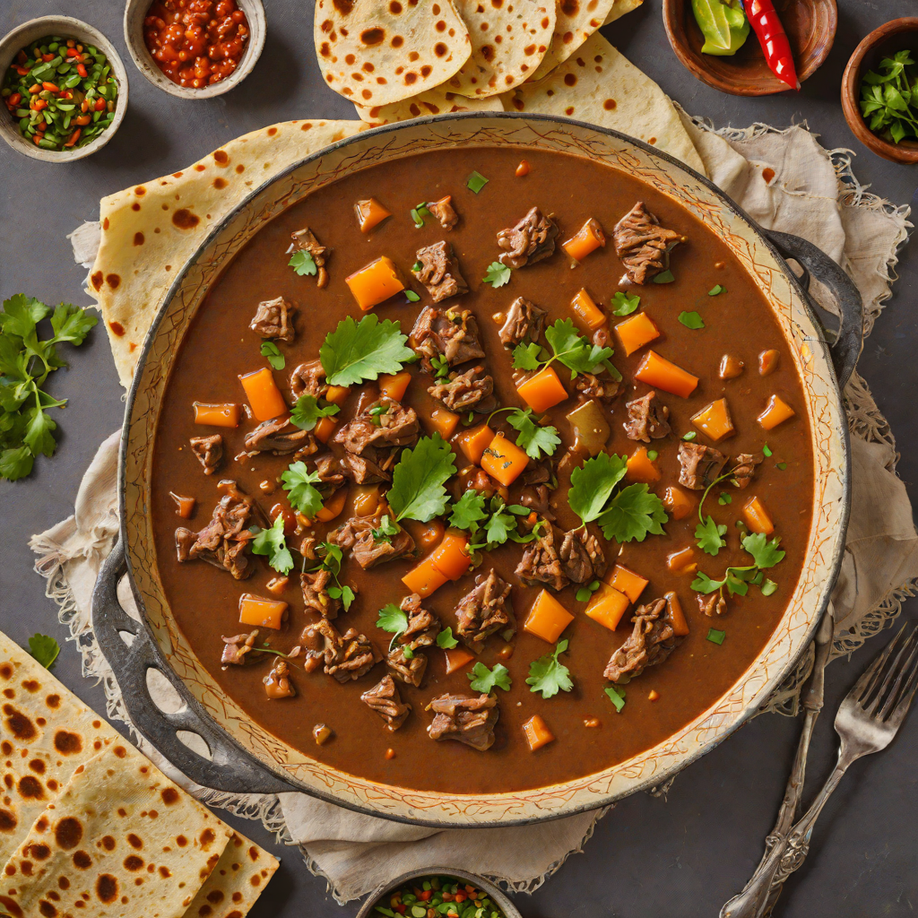 Slow-Simmered Berbere Lamb Stew with Injera Flatbread