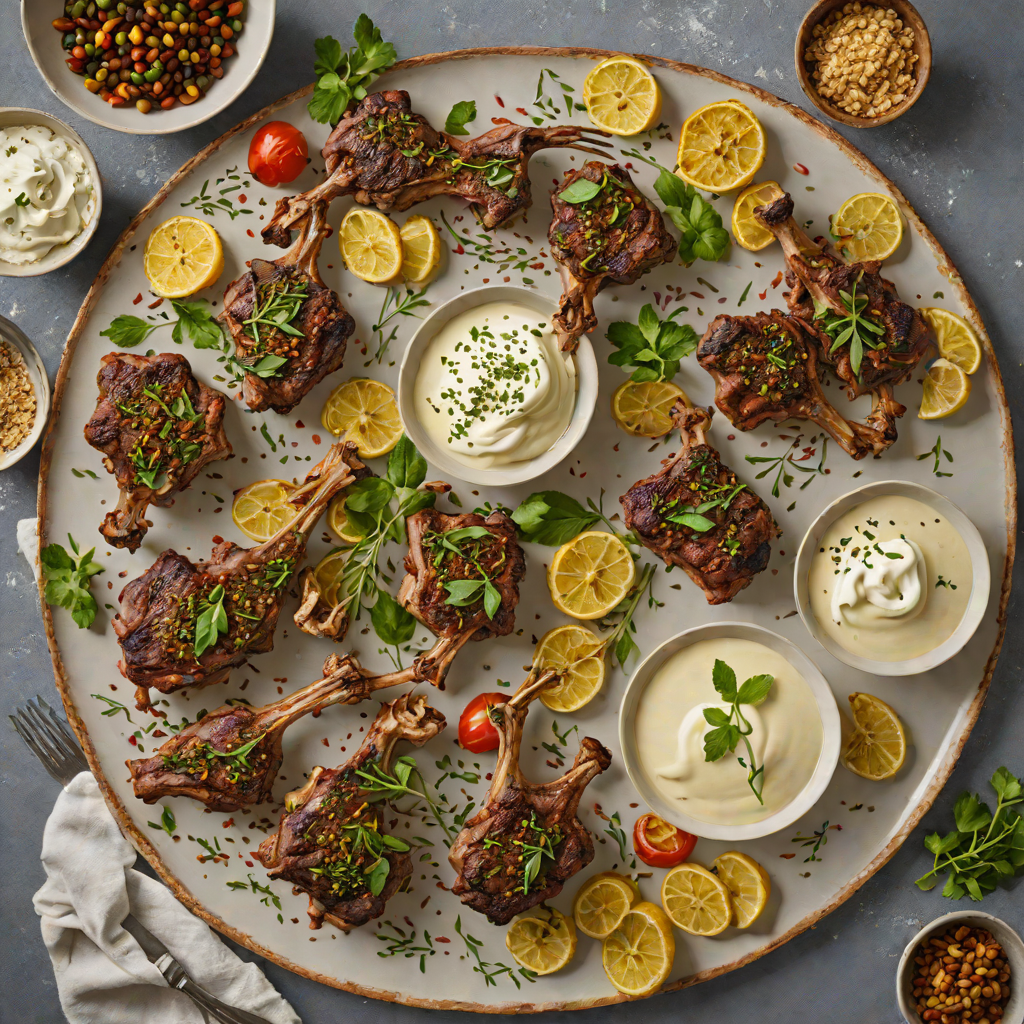 Sheet Pan Za'atar Lamb Chops with Roasted Garlic Yogurt