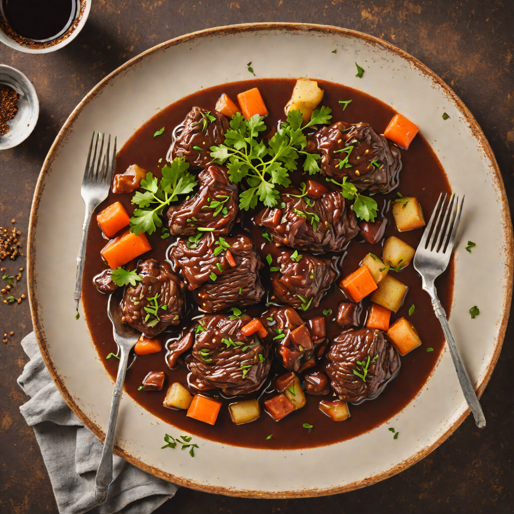 Slow-Cooked Australian Beef Cheeks in Red Wine Sauce