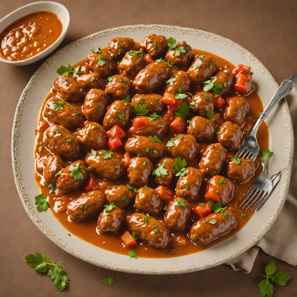 Pan-Fried Curried Sausages with Tomato and Onion Gravy